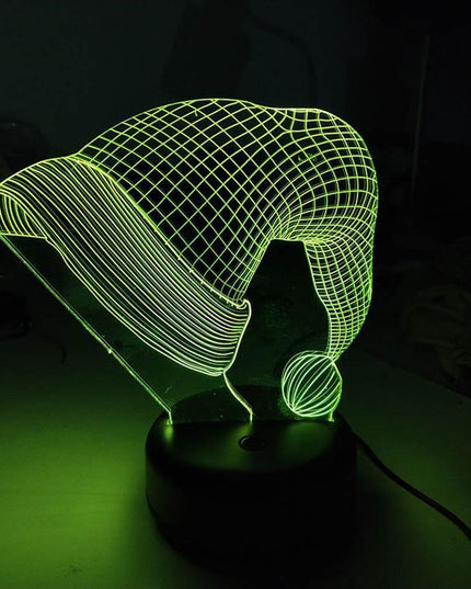 Lampa de Craciun cu Telecomanda si Baterii/USB 3D Model Caciula Mosului