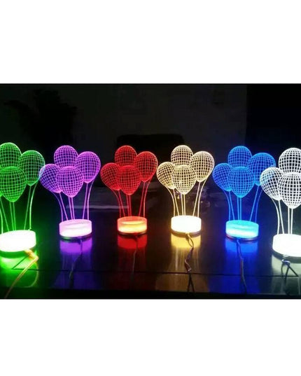 Lampa de Veghe cu Baterii/USB 3D Model Baloane