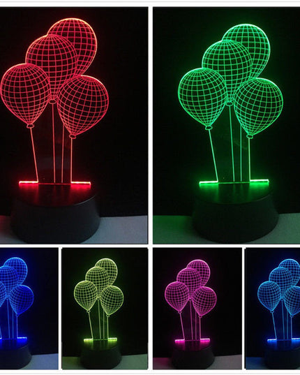 Lampa de Veghe cu Baterii/USB 3D Model Baloane