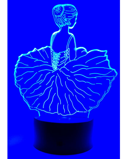 Lampa de Veghe cu Telecomanda si Baterii/USB 3D Model Balerina
