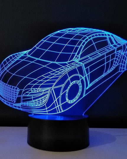 Lampa de Veghe cu Telecomanda si Baterii/USB 3D Model Masina