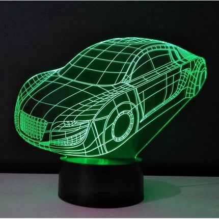 Lampa de Veghe cu Telecomanda si Baterii/USB 3D Model Masina