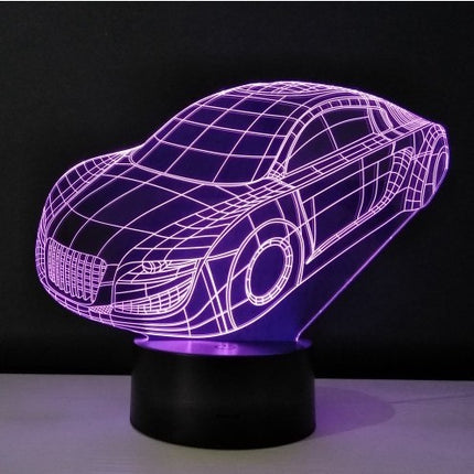 Lampa de Veghe cu Telecomanda si Baterii/USB 3D Model Masina