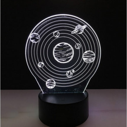Lampa de Veghe cu Telecomanda si Baterii/USB 3D Model Sistem Solar