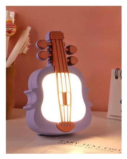 Lampa de Veghe, cu Protectie pentru Ochi, Model Violina, Lumina Calda, Incarcare USB, ABS, 14.3x5x9.9 cm, /