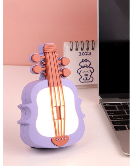 Lampa de Veghe, cu Protectie pentru Ochi, Model Violina, Lumina Calda, Incarcare USB, ABS, 14.3x5x9.9 cm, /