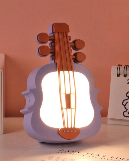 Lampa de Veghe, cu Protectie pentru Ochi, Model Violina, Lumina Calda, Incarcare USB, ABS, 14.3x5x9.9 cm, /