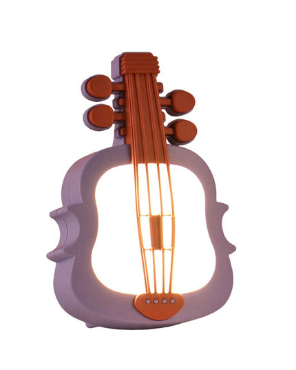 Lampa de Veghe, cu Protectie pentru Ochi, Model Violina, Lumina Calda, Incarcare USB, ABS, 14.3x5x9.9 cm, /