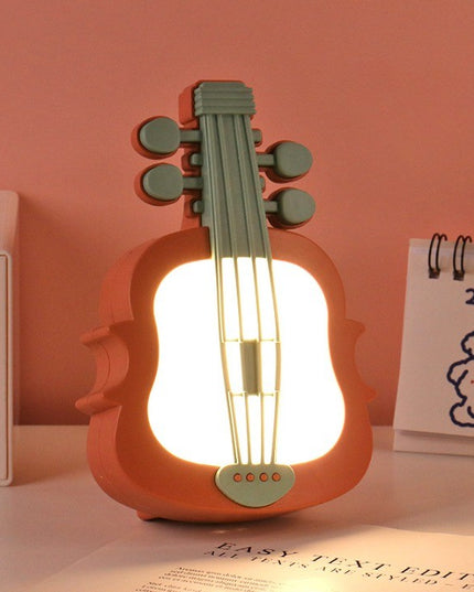 Lampa de Veghe, cu Protectie pentru Ochi, Model Violina, Lumina Calda, Incarcare USB, ABS, 14.3x5x9.9 cm, /