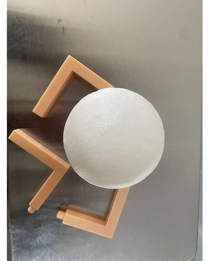 Lampa de veghe in forma de luna 3D Moon Light Rece, alimentare baterii, stand plastic inclus, 8 cm