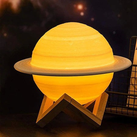 Lampa de Veghe, Model Planeta Saturn, 3D, Lumina