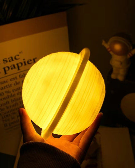 Lampa de Veghe, Model Planeta Saturn, 3D, Lumina