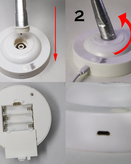 Lampa de veghe LED cu baterii si USB, Model Copac din cupru