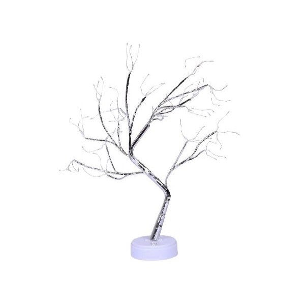 Lampa de veghe LED cu baterii si USB, Model Copac din cupru