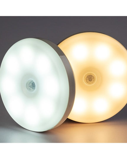 Lampa de Veghe LED, cu Senzor de Miscare, Incarcare USB, 0.6W, 300mAh, Design Rotund