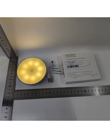 Lampa de Veghe LED, cu Senzor de Miscare, Incarcare USB, 0.6W, 300mAh, Design Rotund