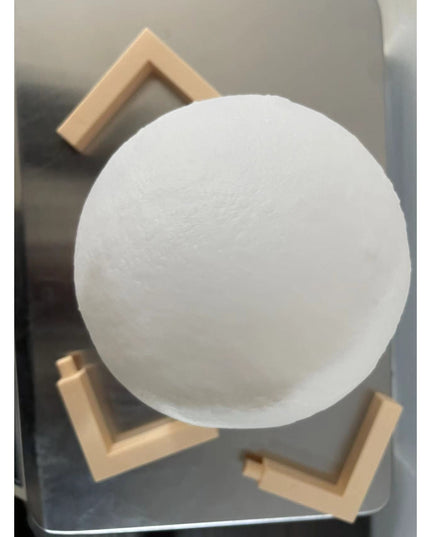 Lampa de veghe luna 3D Moon Light, lumina LED cald, alimentare baterii, fara acumulator, stand din plastic inclus, 12 cm