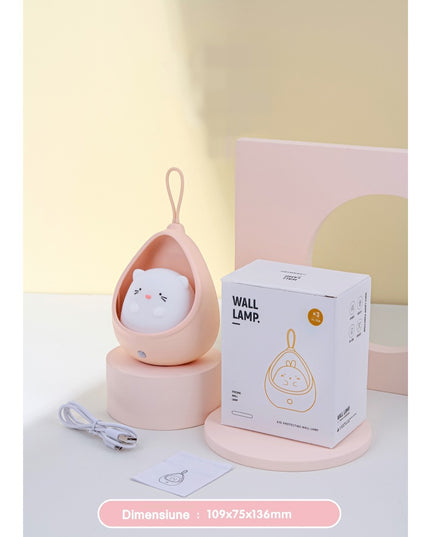 Lampa de veghe portabila cu 2 moduri de functionare silicon non-toxic, reincarcabila USB, senzor miscare