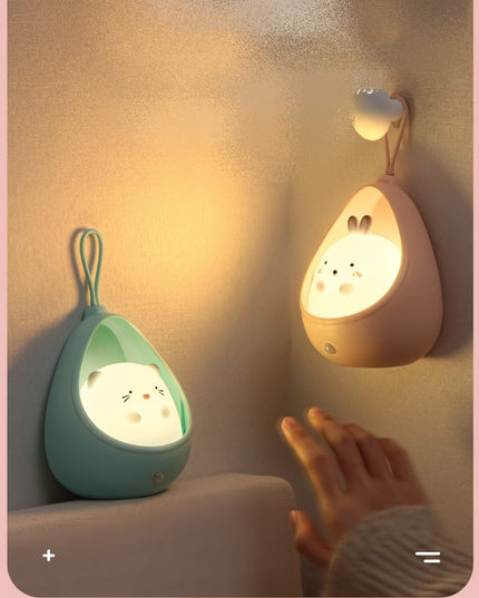 Lampa de veghe portabila cu 2 moduri de functionare silicon non-toxic, reincarcabila USB, senzor miscare