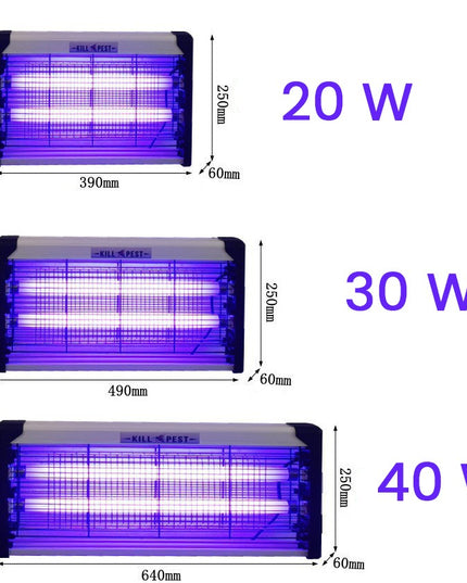 Lampa Electrica Anti Insecte, Lumina Neon, 2 tuburi cu putere de 20W, Suspensie Perete, Carcasa din Plastic Metalica