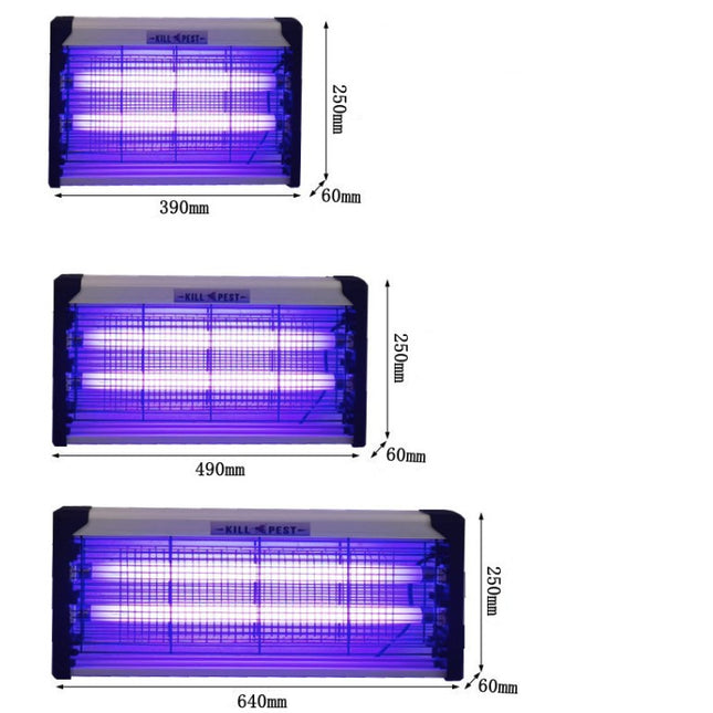 Lampa Electrica UV Anti Insecte, Lumina Neon, 2 tuburi cu putere de 30W, Suspensie Perete, Carcasa din Plastic Metalica