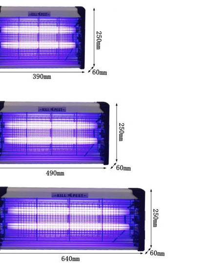 Lampa Electrica UV Anti Insecte, Lumina Neon, 2 tuburi cu putere de 30W, Suspensie Perete, Carcasa din Plastic Metalica