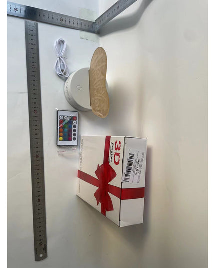 Lampa LED decorativa, 3D, Happy Birthday, cu USB si baterii, inaltime, din material acril, lumina multicolora si telecomanda inclusa