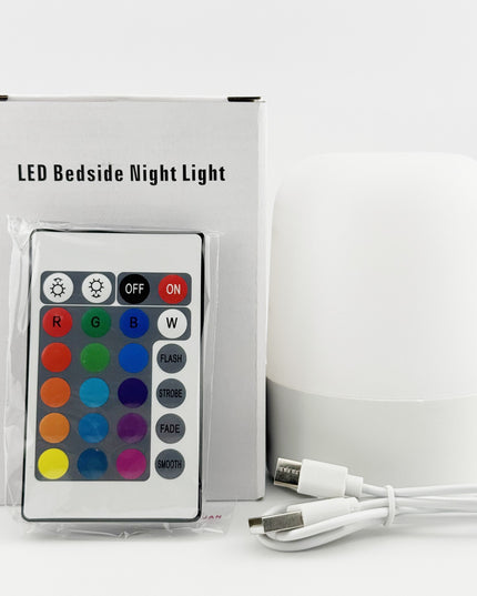 Lampa LED Reincarcabila, Control tactil, Lumina in 3 culori albe, Lampa pentru Dormitor, 16 Culori RGB, Lumina de Noapte in Camera Copiilor, 11 x 8 x 8 cm