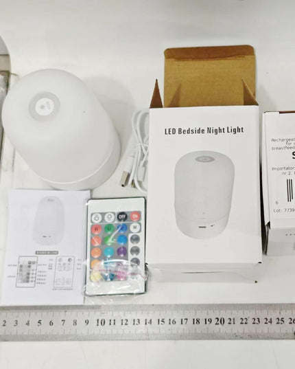 Lampa LED Reincarcabila, Control tactil, Lumina in 3 culori albe, Lampa pentru Dormitor, 16 Culori RGB, Lumina de Noapte in Camera Copiilor, 11 x 8 x 8 cm
