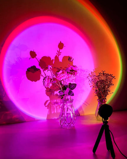 Lampa LED tip Proiector cu 16 culori, Rotire 360 de Grade, Incarcare USB, cu Telecomanda, Intrerupator, pentru Podea, Tavan, Perete