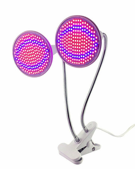 Lampa pentru cresterea plantelor de interior, cap dublu, nu emana caldura, 290 leduri, 2 culori , prindere cu clips