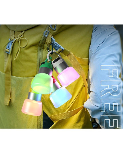 Lampa Portabila, de Voiaj/Camping, Incarcare USB, IPX5, LED RGB, din ABS, 300 mAh