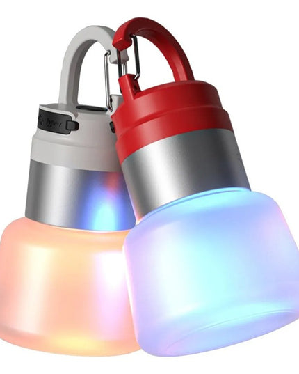 Lampa Portabila, de Voiaj/Camping, Incarcare USB, IPX5, LED RGB, din ABS, 300 mAh