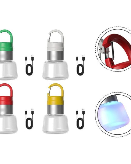 Lampa Portabila, de Voiaj/Camping, Incarcare USB, IPX5, LED RGB, din ABS, 300 mAh