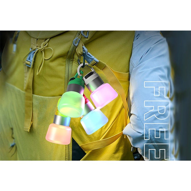 Lampa Portabila, de Voiaj/Camping, Incarcare USB, IPX5, LED RGB, din ABS, 300 mAh