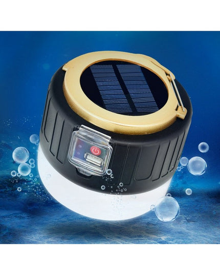 Lampa Portabila, Incarcare Solara + USB, Afisaj Inteligent al Bateriei, Raza de Actiune 32 mp,3 Moduri