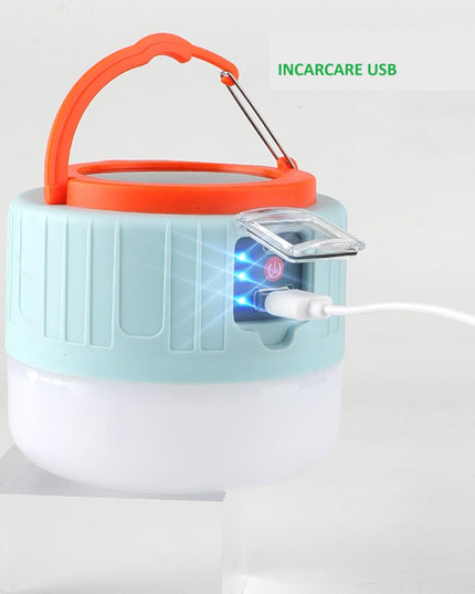 Lampa Portabila, Incarcare Solara + USB, Afisaj Inteligent al Bateriei, Raza de Actiune 32 mp,3 Moduri