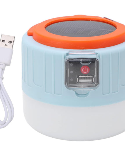Lampa Portabila, Incarcare Solara + USB, Afisaj Inteligent al Bateriei, Raza de Actiune 32 mp,3 Moduri