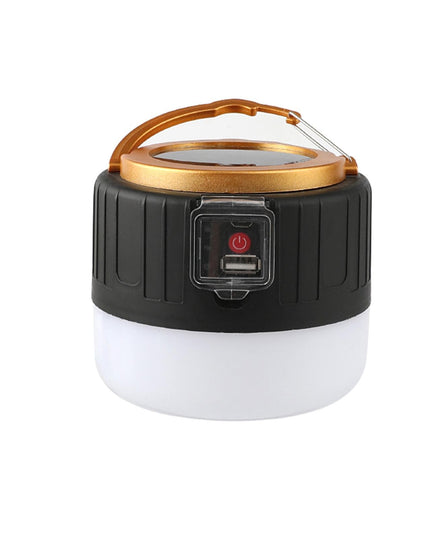 Lampa Portabila, Incarcare Solara + USB, Afisaj Inteligent al Bateriei, Raza de Actiune 32 mp,3 Moduri