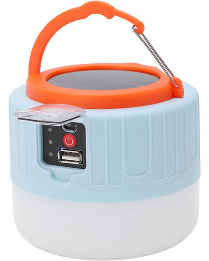 Lampa Portabila, Incarcare Solara + USB, Afisaj Inteligent al Bateriei, Raza de Actiune 32 mp,3 Moduri