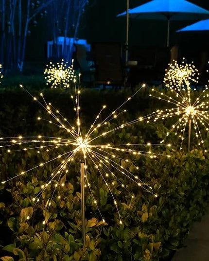 Lampa Solara, Decor Gradina, Model Fireworks/Artificii, din Sarma de Cupru, 120 LED-uri, 55W