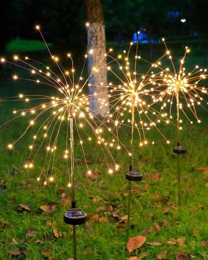 Lampa Solara, Decor Gradina, Model Fireworks/Artificii, din Sarma de Cupru, 120 LED-uri, 55W