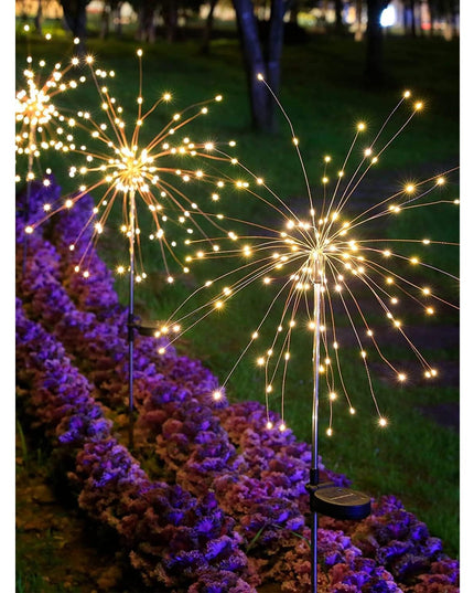 Lampa Solara, Decor Gradina, Model Fireworks/Artificii, din Sarma de Cupru, 120 LED-uri, 55W