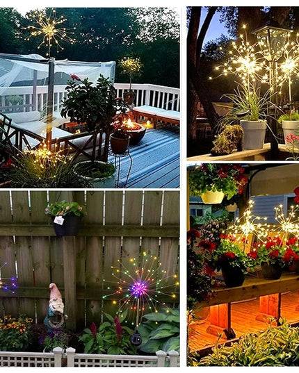 Lampa Solara, Decor Gradina, Model Fireworks/Artificii, din Sarma de Cupru, 120 LED-uri, 55W