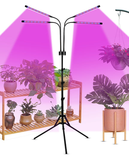Lampa UV pentru cresterea plantelor, 4 capete, putere 30W, 108 LED-uri Lampa cu lumina Ultra