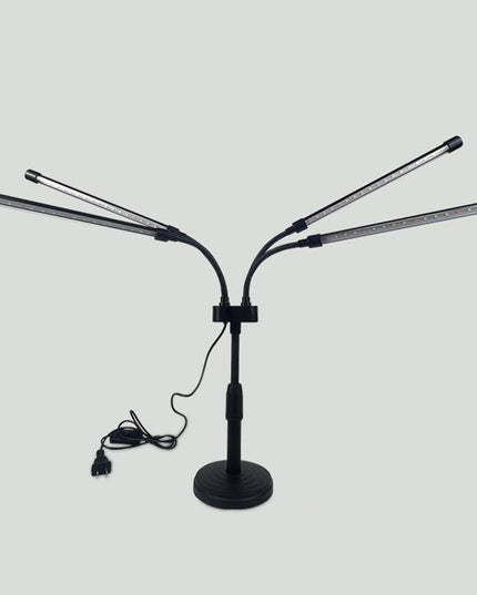 Lampa UV pentru cresterea plantelor, conectare la retea, 20W, 4 capete, 72 LED-uri, ajustabila pana la , Lumina