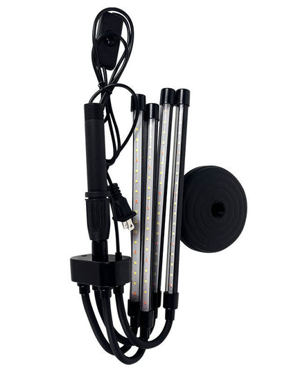 Lampa UV pentru cresterea plantelor, conectare la retea, 20W, 4 capete, 72 LED-uri, ajustabila pana la , Lumina