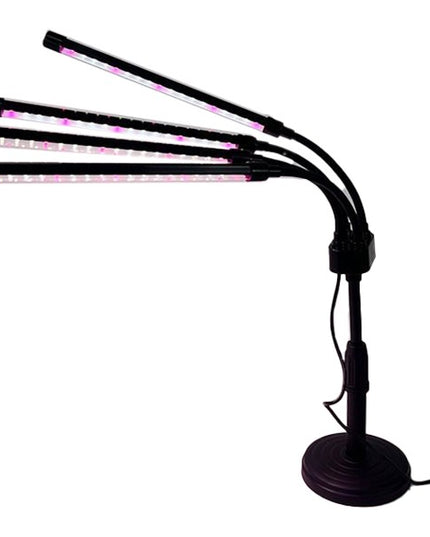 Lampa UV pentru cresterea plantelor, conectare la retea, 20W, 4 capete, 72 LED-uri, ajustabila pana la , Lumina