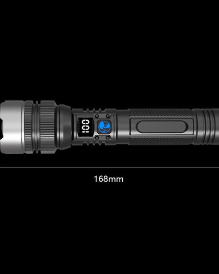 Lanterna LED Lumina Alba, Lanterna cu Zoom Telescopic, Baterie externa, din Aluminiu + ABS, 1800 mAh