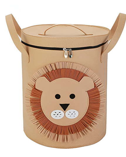 de Depozitare 2In1, Impermeabila, Covor pentru Jucarii si Lego , Capacitate Mare, cu Manere, cu Sfori, Inaltime , Model Leu